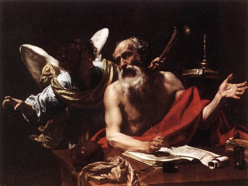 Simon Vouet St Jerome and the Angel Norge oil painting art